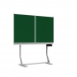 Klapp-Schiebetafel freistehend, Mittelfläche 200x120 cm, Stahlemaille grün, 